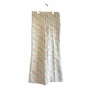 Vintage Southwest Print Flare‎ Pants Boho Retro Festival Bell Bottoms Size 10